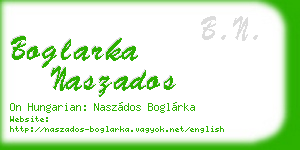 boglarka naszados business card